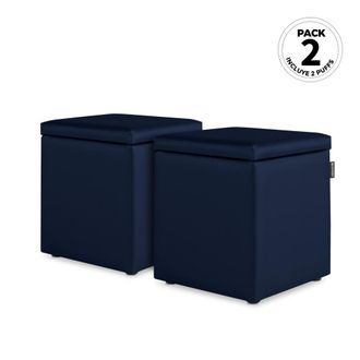 Happers Happers - Puff Cubo Arc&oacute;n Polipiel Marino Pack 2 Unidades Marino