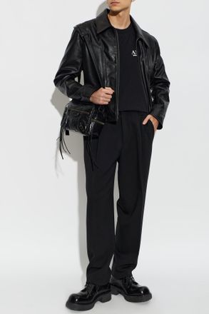 Amiri Leather Jacket, Mens, Black