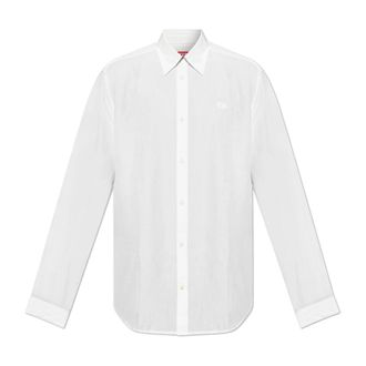 Diesel Formal Shirts, male, White, Size: XS S-Simply-Pgbs Shirt