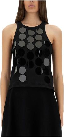 Msgm Sleeveless Top - female - MSGM - Sleeveless Tops - Black - M - Tops