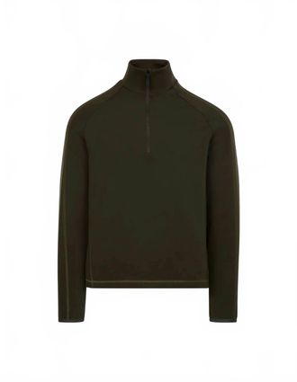 Aztech Mountain Mens Aztech Half Zip Fleece Sweatshirt In Arlberg Green
