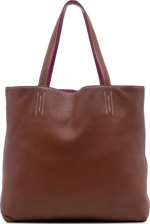 Herm&egrave;s Pre-owned Womens Reversible Shopping Bag - Brown Leather - One Size