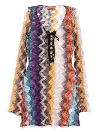 Missoni long sleeve dress - Yellow