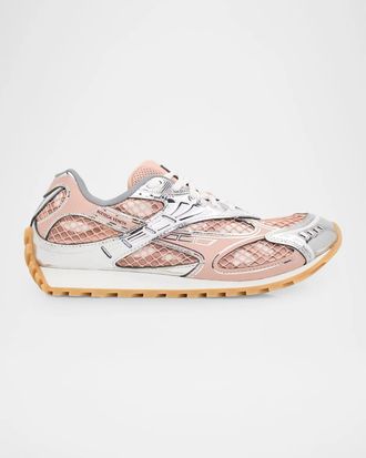 Bottega Veneta Women & apos;s Orbit Metallic Net Runner Sneakers