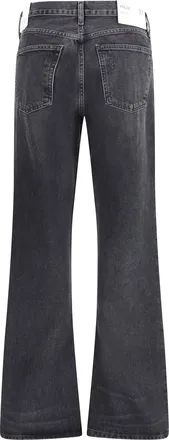 A Gold E Womens Kick Boot Jeans Obscure (worn Dk Blk) Recycled Cotton