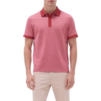 Bugatchi Tipped Cotton Piqu&eacute; Polo in Brick at Nordstrom Rack, Size Xx-Large