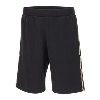 Emporio Armani Casual Shorts, male, Black, Size: XL Logo Series Interlock Bermuda Shorts