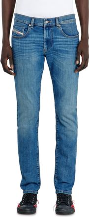 Diesel Slim Jeans Regular Waist 2019 D-Strukt, Light blue, Zip fly