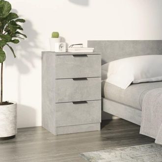 vidaXL Bedside Cabinet Concrete Grey 40x36x65 cm Vidaxl