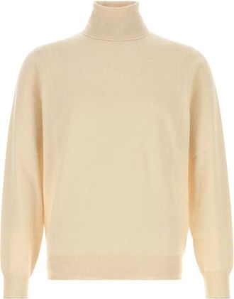 Brunello Cucinelli Cashmere coltrui - Heren - Cashmere truien - Beige - L - Kasjmier - Truien & Vesten