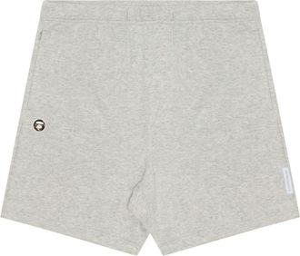 Aape By A Bathing Ape logo-patch elasticated-waist shorts - men - Cotton/Polyester - M - Grey