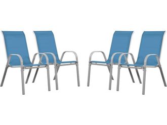 Habitat et Jardin Juego De 4 Sillas Jard&iacute;n Textileno cordoba - Phoenix - Azul