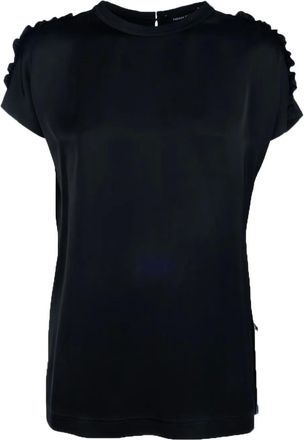 Fabiana Filippi T-shirt con ruches - Nero