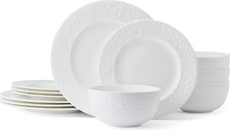 Mikasa Claire 12Pc Bone China Dinnerware Set, Service For 4