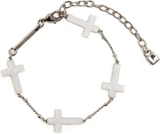 Dsquared2 Jesus cross bracelet - men - Metal - One Size - Silver