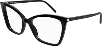 Saint Laurent Elegante Leren Schoudertas - unisex - Brillen - Zwart - 53 MM - Accessoires