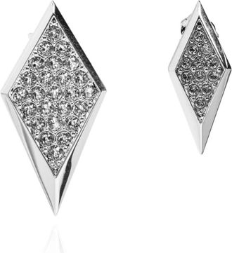 Versace Accessoires, Dames, Grijs, ONE Size, Medusa Kristallen Oorbellen