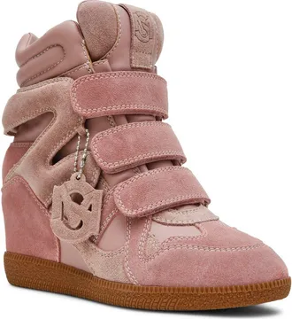 Steve Madden Mavis Wedge High Top Sneaker in Pnk Multi at Nordstrom, Size 5.5