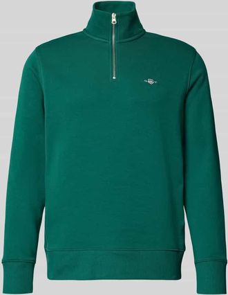 GANT Sweatshirt mit Stehkragen und Reißverschluss in Dunkelgruen, Größe XXXL