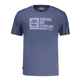 Timberland T-Shirts, male, Blue, Size: 2XL Short-sleeved T-shirt