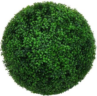 Hhg Nunca usado] Arbusto artificial HHG 653, caja bola planta decorativa caja árbol bola planta artificial buxus, exterior ø 55cm, verde