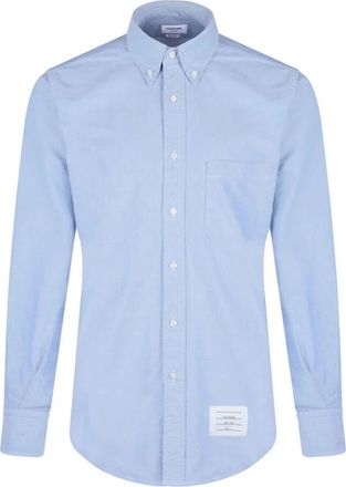 Thom Browne Blauw Overhemd Klassieke Stijl - Heren - Casual Overhemden - Blauw - XL - Overhemden