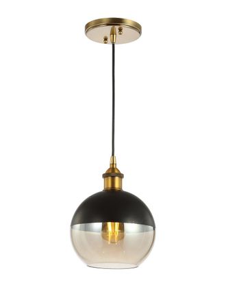 Jonathan Y Designs Jonathan Y Nixon 7.5In Adjustable Drop Globe Metal Glass Led Pendant