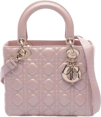 Dior Pre-owned Dior Medium Iridescent Lambskin Cannage Lady Dior Ladies T817CCTZCSHMVESE