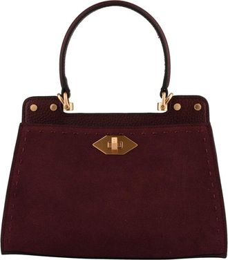 Pourchet Trianon Daim - Dames - Tassen - Rood - Maat: ONE Size Su&egrave;de