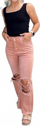 Flying Monkey Womens Leslie Vervet 90S Vintage Crop Flare Jeans In Brandied Melon