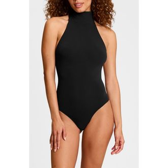 Commando Ballet Halter Bodysuit in Black at Nordstrom