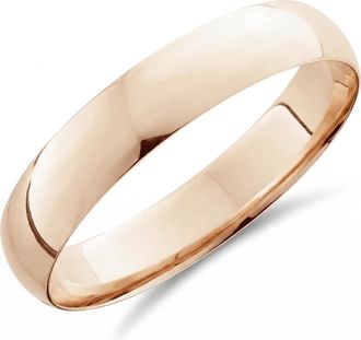 Pompeii3 5mm Dome High Polished Wedding Band 14K Rose Gold Size Selectable