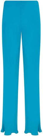 Alberta Ferretti Comfortabele broek voor een zomerse look - Dames - Straight fit broeken - Blauw - S - Broeken