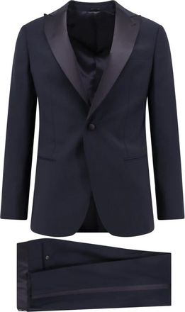 Giorgio Armani Suits - Heren - Business pakken - Blauw - 2XL - Wol - Kostuums