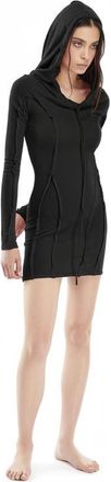 Mother of All Pepper Hoodie Mini Dress in Black at Nordstrom, Size X-Small