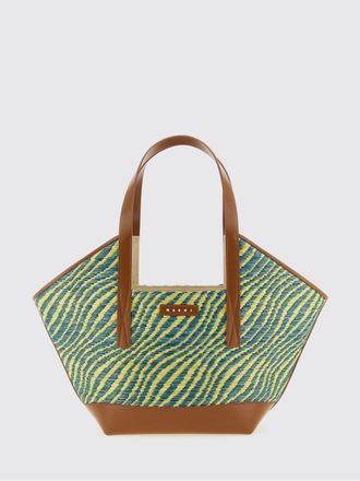 Marni Borsa Waves Small Tote Marni in rafia zebrata