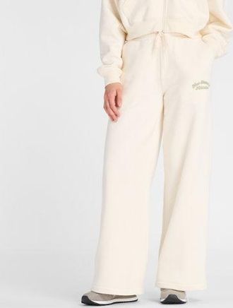 New Balance Donna Linear Heritage Fleece Wide Leg Pant in Bianca, Taglia XL