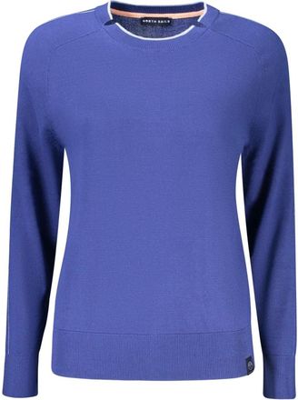 North Sails Truien & Vesten, Dames, Blauw, XS, Katoen, Viscose-katoen Ronde Hals Trui