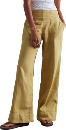 Free People Breezy Wide Leg Jeans in Antelope at Nordstrom, Size X-Large