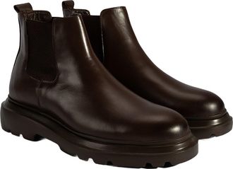 Desa Man Leather Boots - Elastic Laces, Round Toe, Flat Heel, Breathable | Brown - 45