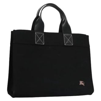 Burberry Pre-owned Vintage Canvas Handtas - Dames - Vintage Handtas - Zwart - ONE Size - Vintage