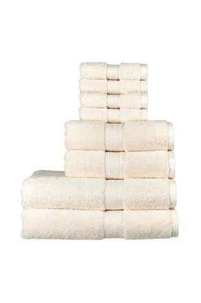 Christy Renaissance Luxury 675GSM Egyptian Cotton 8 Piece Towel Bale in Light Beige