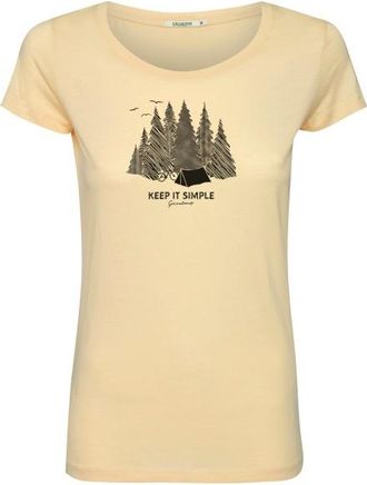 Greenbomb Nature Camping Loves T-Shirt für Damen | beige