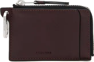 AllSaints Remy Leather Wallet in Burgundy Red at Nordstrom