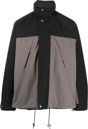 sacai funnel-neck reversible jacket - men - Cotton/Polyester/Nylon/Polyester - 2 - Neutrals