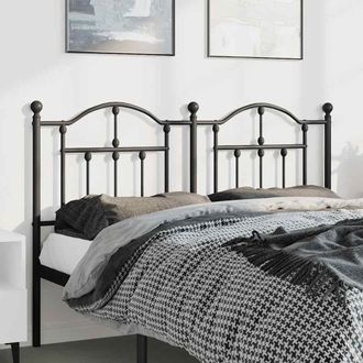 vidaXL Cabecero De Metal Negro 150 Cm Vidaxl