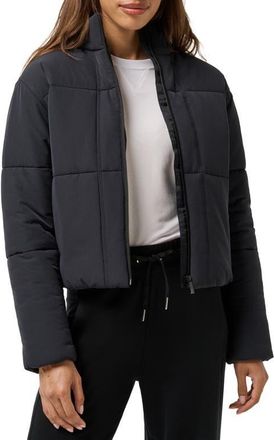 Travis Mathew Mont Blanc 3.0 Quilted Crop Puffer Jacket in Black at Nordstrom, Size Xx-Large