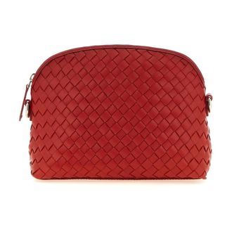 Dragon Diffusion Gevlochten Leren Crossbody Tas - Dames - Tassen - Rood - Maat: ONE Size Leer