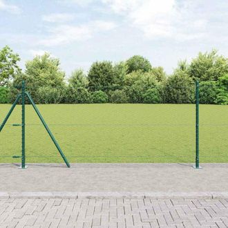 vidaXL Cerca De Alambre Soldado Con Base De Concreto 25 X 1 M (a X H) Vidaxl
