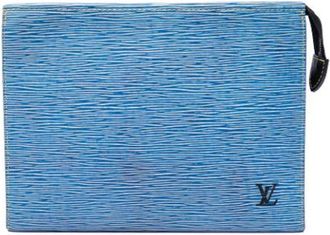 Louis Vuitton Pre-owned Epi Toiletry Pouch 26 - Dames - Vintage Clutch - Blauw - ONE Size - Leer - Vintage